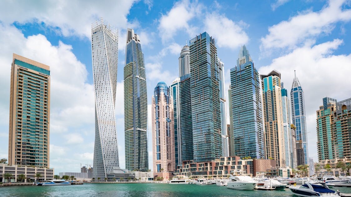 Skyline of Dubai illustrating international financial centres used for asset protection
