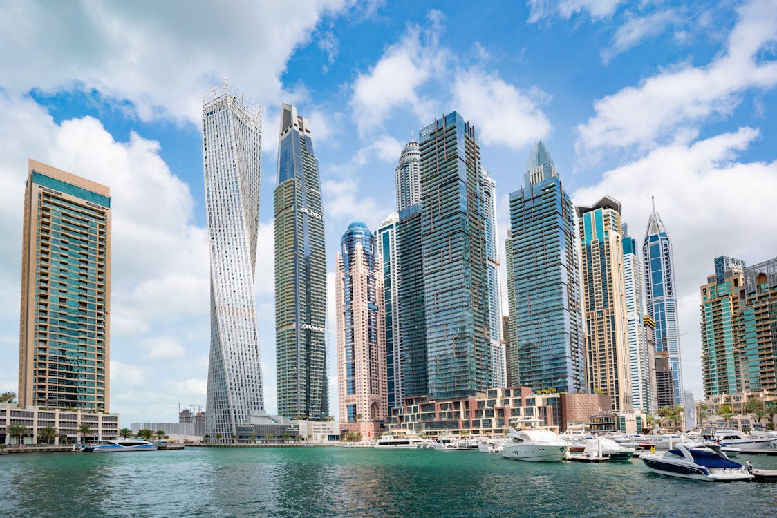 Skyline of Dubai illustrating international financial centres used for asset protection